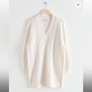 & Other Stories Cable Knit Mini Dress